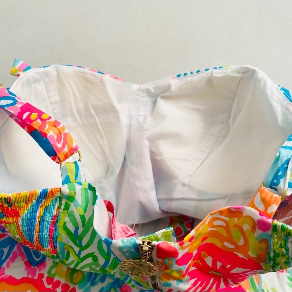 Lilly Pulitzer Ardleigh bright multicolor print Lovers Coral - Picture 13 of 15